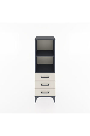 Hyperion Dolap 2 Raflı 3 Çekmeceli 44x44x134 Antrasit-Aytaşı