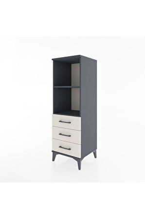 Hyperion Dolap 2 Raflı 3 Çekmeceli 44x44x134 Antrasit-Aytaşı