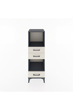 Hyperion Dolap 2 Raflı 3 Çekmeceli 44x44x134 Antrasit-Aytaşı