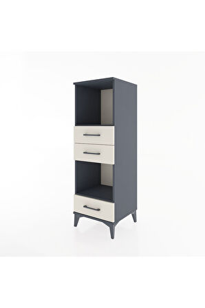 Hyperion Dolap 2 Raflı 3 Çekmeceli 44x44x134 Antrasit-Aytaşı