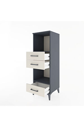 Hyperion Dolap 2 Raflı 3 Çekmeceli 44x44x134 Antrasit-Aytaşı