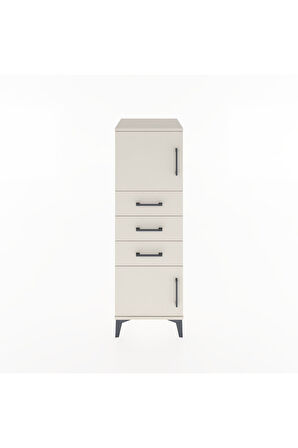 Hyperion Dolap Tek Raflı 3 Çekmeceli 2 Kapaklı 44x44x134 Aytaşı-Aytaşı