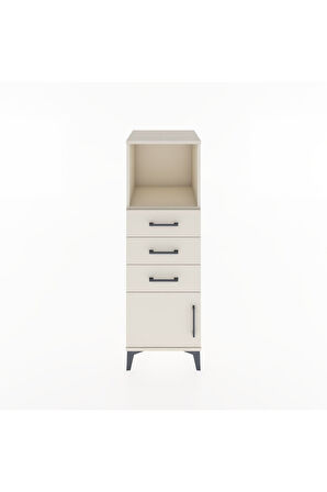 Hyperion Dolap Tek Raflı 3 Çekmeceli Tek Kapaklı 44x44x134 Aytaşı-Aytaşı