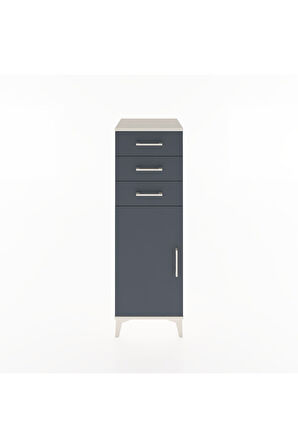 Hyperion Dolap 3 Çekmeceli Tek Kapaklı 44x44x134 Aytaşı-Antrasit