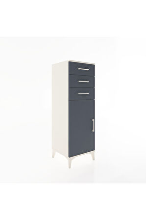 Hyperion Dolap 3 Çekmeceli Tek Kapaklı 44x44x134 Aytaşı-Antrasit