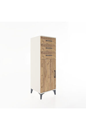Hyperion Dolap 3 Çekmeceli Tek Kapaklı 44x44x134 Aytaşı-Çam