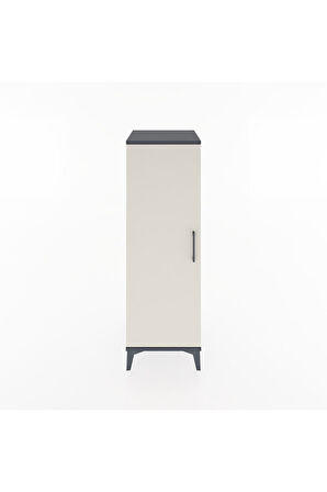Hyperion Dolap Tek Kapaklı Tek Askılı 44x44x134 Antrasit-Aytaşı