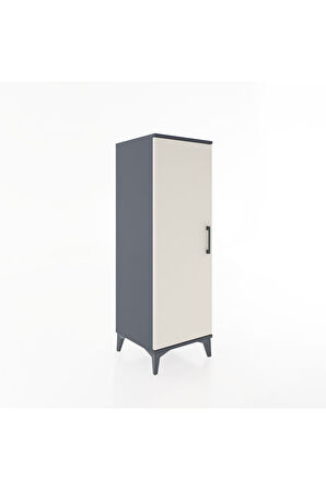Hyperion Dolap Tek Kapaklı Tek Askılı 44x44x134 Antrasit-Aytaşı