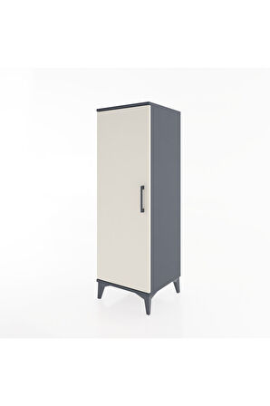 Hyperion Dolap Tek Kapaklı Tek Askılı 44x44x134 Antrasit-Aytaşı