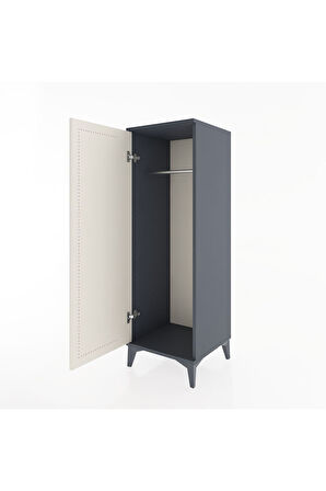 Hyperion Dolap Tek Kapaklı Tek Askılı 44x44x134 Antrasit-Aytaşı