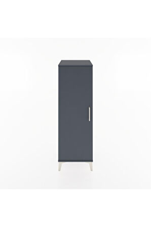 Hyperion Dolap Tek Kapaklı Tek Askılı 44x44x134 Antrasit-Antrasit