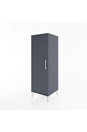 Hyperion Dolap Tek Kapaklı Tek Askılı 44x44x134 Antrasit-Antrasit