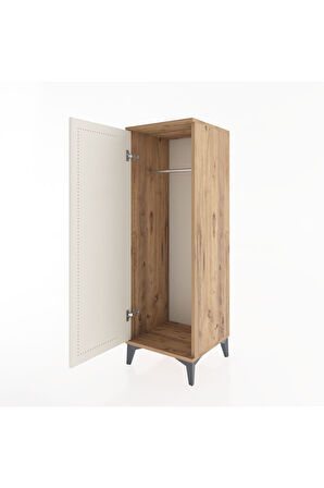 Hyperion Dolap Tek Kapaklı Tek Askılı 44x44x134 Çam-Aytaşı