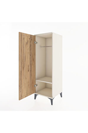 Hyperion Dolap Tek Raflı Tek Kapaklı Tek Askılı 44x44x134 Aytaşı-Çam