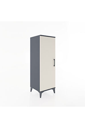 Hyperion Dolap Tek Raflı Tek Kapaklı Tek Askılı 44x44x134 Antrasit-Aytaşı