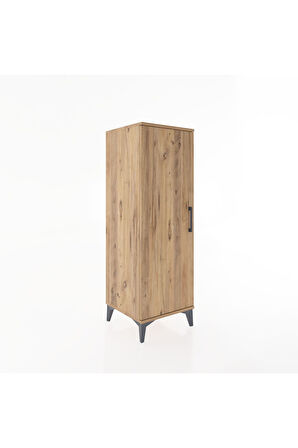 Hyperion Dolap Tek Raflı Tek Kapaklı Tek Askılı 44x44x134 Çam-Çam