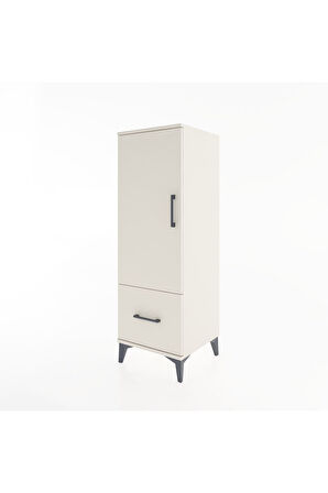 Hyperion Dolap Tek Raflı Tek Çekmeceli Tek Askılı 44x44x134 Aytaşı-Aytaşı