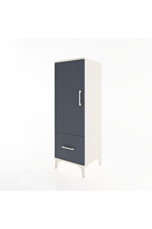 Hyperion Dolap Tek Raflı Tek Çekmeceli Tek Askılı 44x44x134 Aytaşı-Antrasit