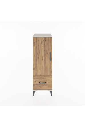 Hyperion Dolap Tek Raflı Tek Çekmeceli Tek Askılı 44x44x134 Aytaşı-Çam