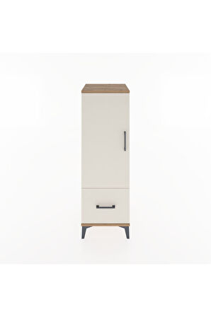Hyperion Dolap Tek Raflı Tek Çekmeceli Tek Askılı 44x44x134 Çam-Aytaşı