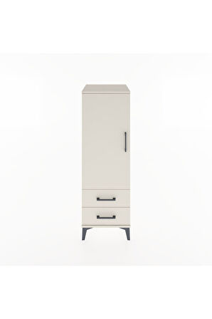 Hyperion Dolap Tek Raflı 2 Çekmeceli Tek Askılı 44x44x134 Aytaşı-Aytaşı
