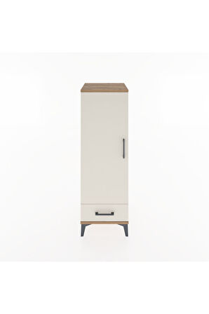 Hyperion Dolap Tek Raflı Tek Çekmeceli Tek Askılı 44x44x134 Çam-Aytaşı