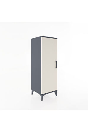 Hyperion Dolap 3 Raflı Tek Kapaklı 44x44x134 Antrasit-Aytaşı