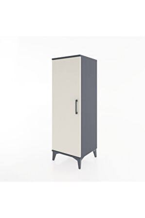 Hyperion Dolap 3 Raflı Tek Kapaklı 44x44x134 Antrasit-Aytaşı