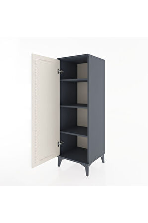 Hyperion Dolap 3 Raflı Tek Kapaklı 44x44x134 Antrasit-Aytaşı
