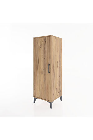 Hyperion Dolap 3 Raflı Tek Kapaklı 44x44x134 Çam-Çam