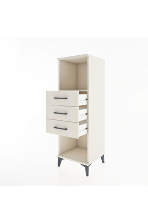 Hyperion Dolap Tek Raflı 3 Çekmeceli 44x44x134 Aytaşı-Aytaşı