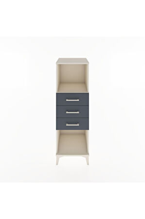 Hyperion Dolap Tek Raflı 3 Çekmeceli 44x44x134 Aytaşı-Antrasit