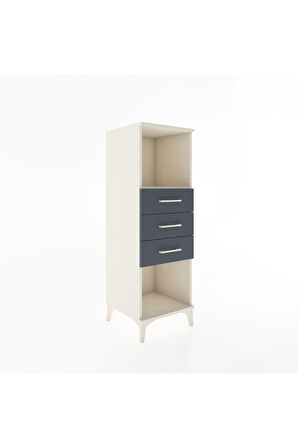 Hyperion Dolap Tek Raflı 3 Çekmeceli 44x44x134 Aytaşı-Antrasit