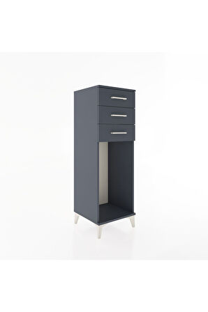 Hyperion Dolap 3 Çekmeceli 44x44x134 Antrasit-Antrasit