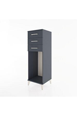 Hyperion Dolap 3 Çekmeceli 44x44x134 Antrasit-Antrasit
