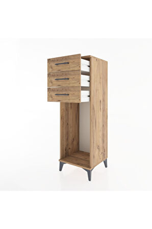 Hyperion Dolap 3 Çekmeceli 44x44x134 Çam-Çam