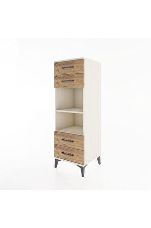 Hyperion Dolap 2 Raflı 4 Çekmeceli 44x44x134 Aytaşı-Çam