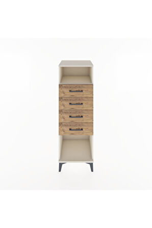 Hyperion Dolap Tek Raflı 4 Çekmeceli 44x44x134 Aytaşı-Çam