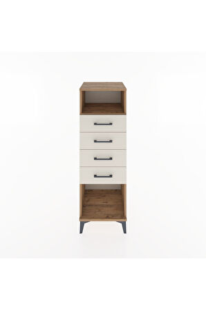 Hyperion Dolap Tek Raflı 4 Çekmeceli 44x44x134 Çam-Aytaşı