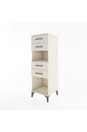 Hyperion Dolap Tek Raflı 4 Çekmeceli 44x44x134 Aytaşı-Aytaşı