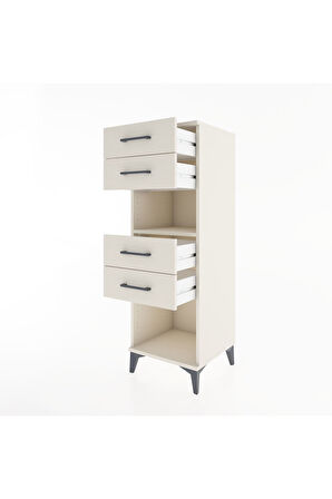Hyperion Dolap Tek Raflı 4 Çekmeceli 44x44x134 Aytaşı-Aytaşı