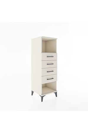 Hyperion Dolap Tek Raflı 4 Çekmeceli 44x44x134 Aytaşı-Aytaşı