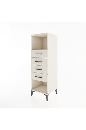 Hyperion Dolap Tek Raflı 4 Çekmeceli 44x44x134 Aytaşı-Aytaşı