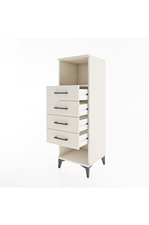 Hyperion Dolap Tek Raflı 4 Çekmeceli 44x44x134 Aytaşı-Aytaşı