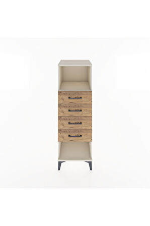 Hyperion Dolap Tek Raflı 4 Çekmeceli 44x44x134 Aytaşı-Çam