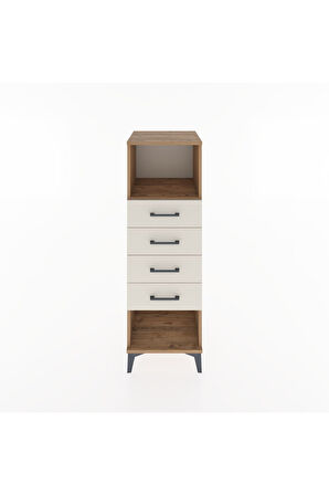 Hyperion Dolap Tek Raflı 4 Çekmeceli 44x44x134 Çam-Aytaşı