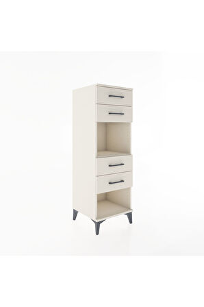 Hyperion Dolap Tek Raflı 4 Çekmeceli 44x44x134 Aytaşı-Aytaşı
