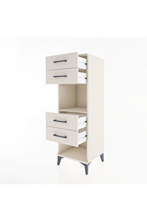 Hyperion Dolap Tek Raflı 4 Çekmeceli 44x44x134 Aytaşı-Aytaşı