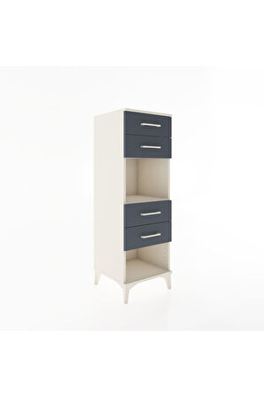 Hyperion Dolap Tek Raflı 4 Çekmeceli 44x44x134 Aytaşı-Antrasit