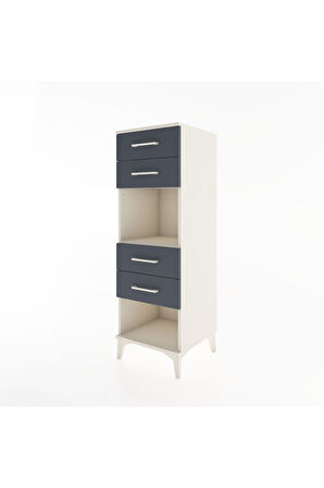 Hyperion Dolap Tek Raflı 4 Çekmeceli 44x44x134 Aytaşı-Antrasit